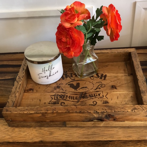 Hand-crafted wood serving tray/decor tray. - Picture 8 of 11